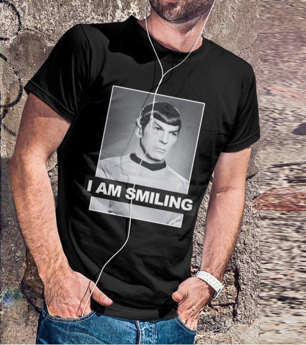 I AM SMILING Vulcan Humor Logic Science Iconic T-Shirt