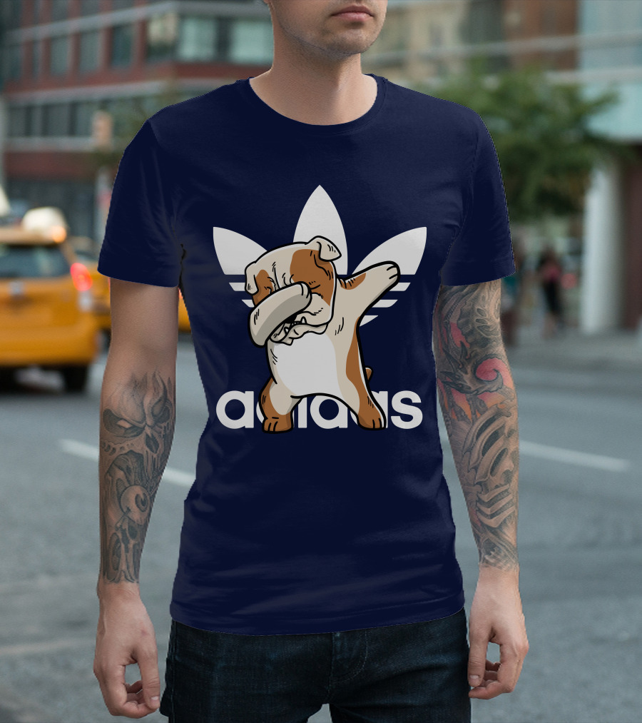 Dabbing English Bulldog Funny Parody 002 T-Shirt