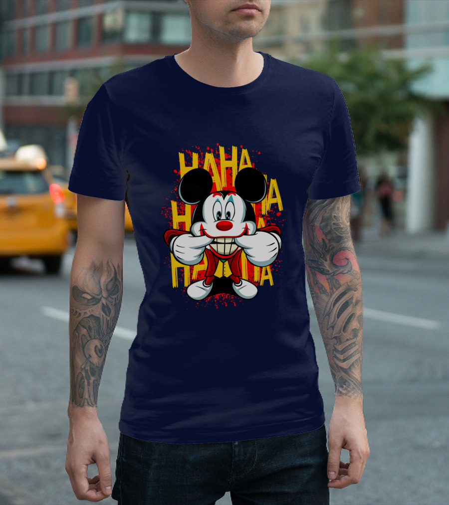 HAHA Mickey Mouse Funny Man T-Shirt