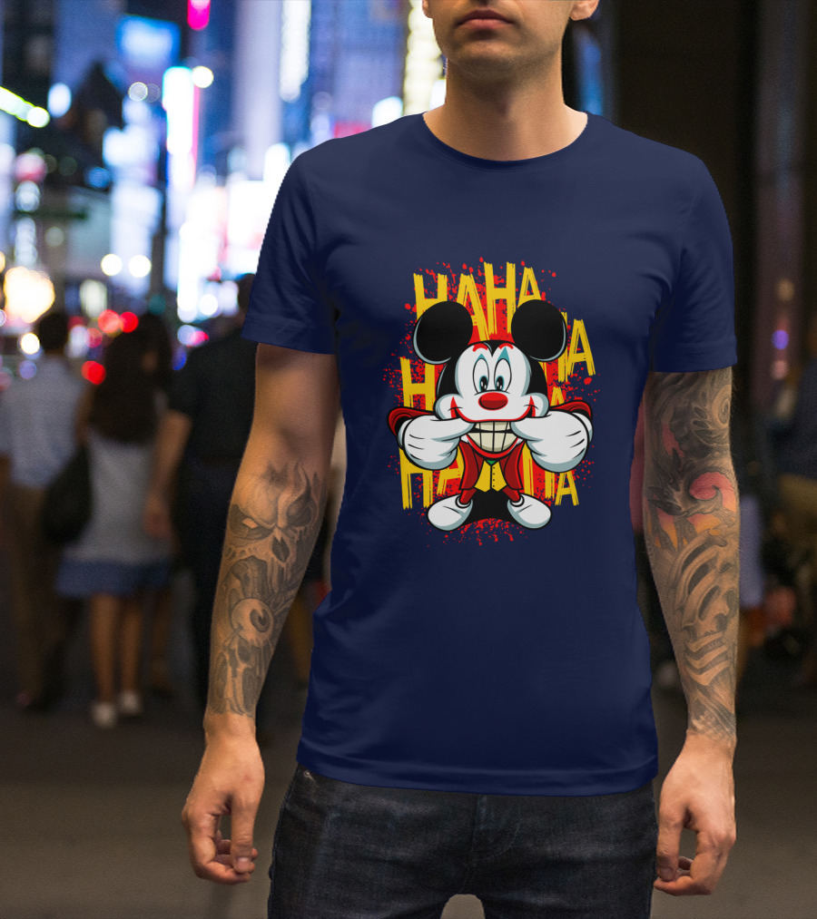 HAHA Mickey Mouse Funny Man T-Shirt