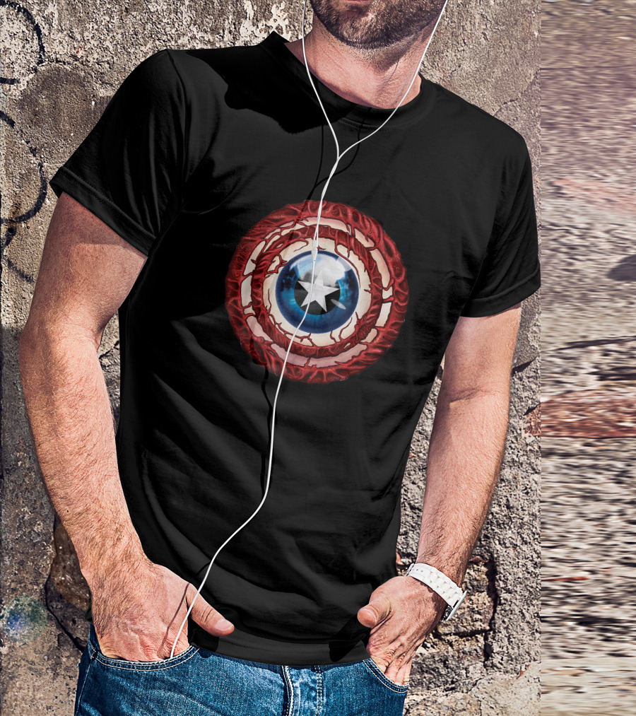 Marvel Captain America Star Eye Shield Halloween T-Shirt