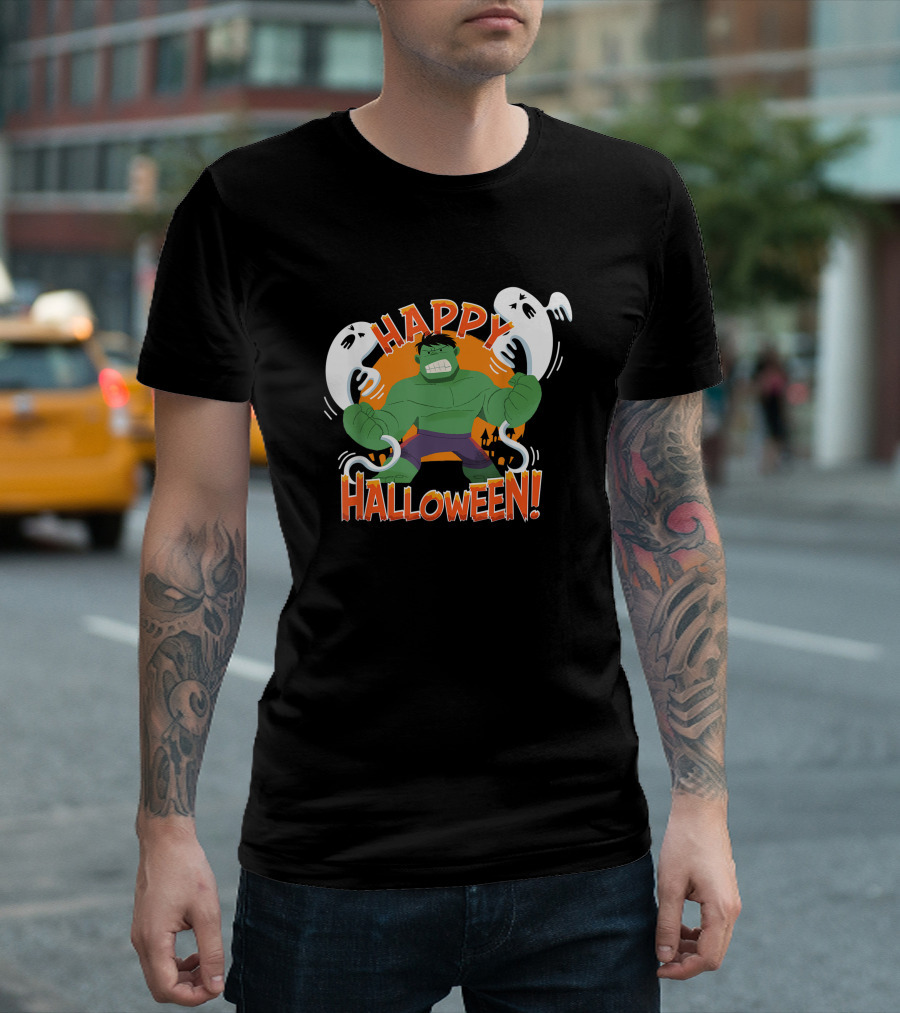 Marvel Hulk Happy Halloween Ghosts T-Shirt