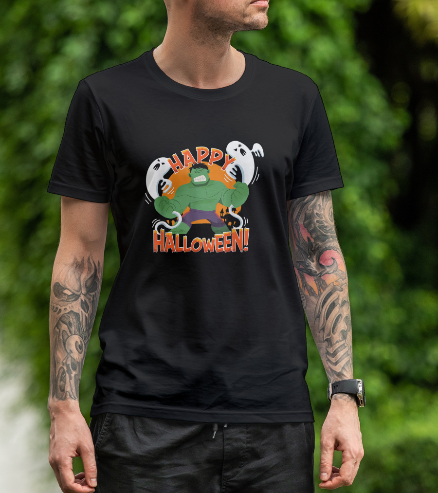 Marvel Hulk Happy Halloween Ghosts T-Shirt