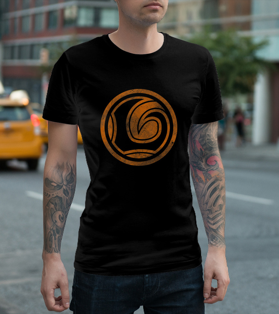 Marvel Loki Orange Tonal Spiral Emblem T-Shirt