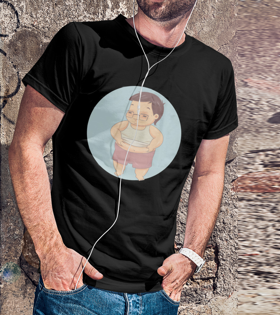 AnhBeo Round Cartoon Character T-Shirt