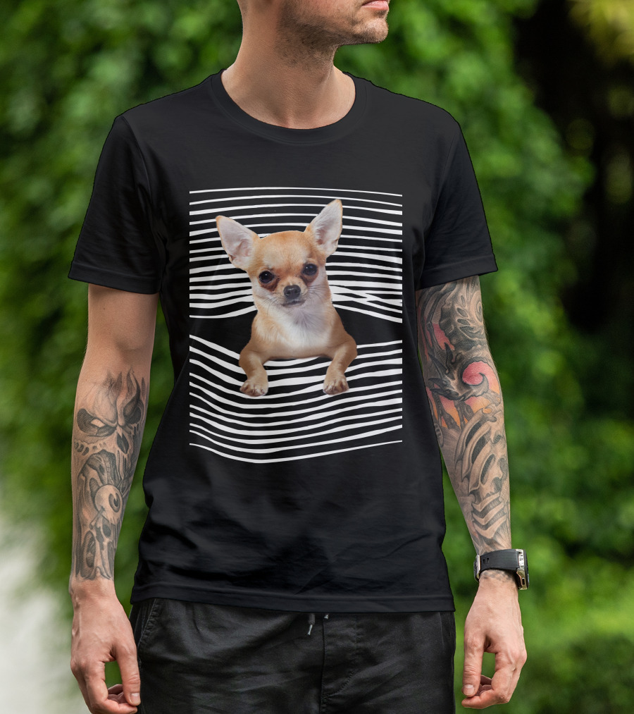Chihuahua Optical Illusion Stripes ABCS T-Shirt