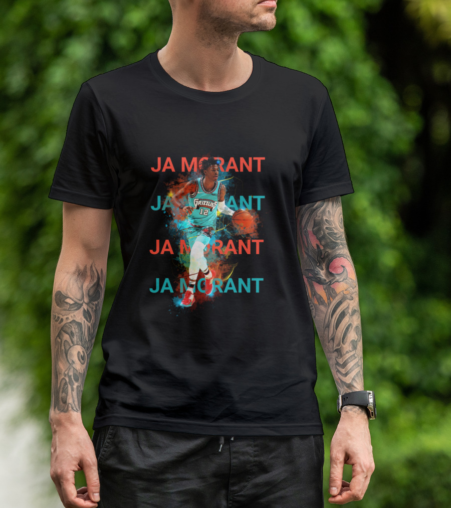 Ja Morant Grizzlies Basketball Dynamic Action T-Shirt