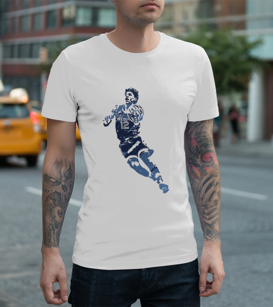 Grizzlies Basketball Player Silhouette 12 Funny Grizzliesa3hfc T-Shirt
