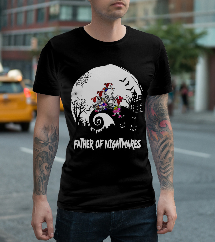 Father Of Nightmares Haunted Halloween Scene T-Shirt