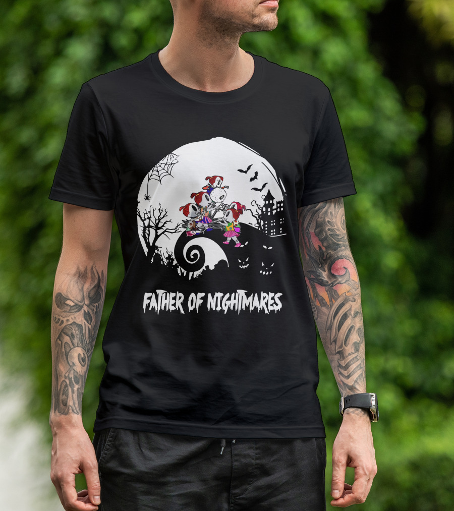 Father Of Nightmares Haunted Halloween Scene T-Shirt