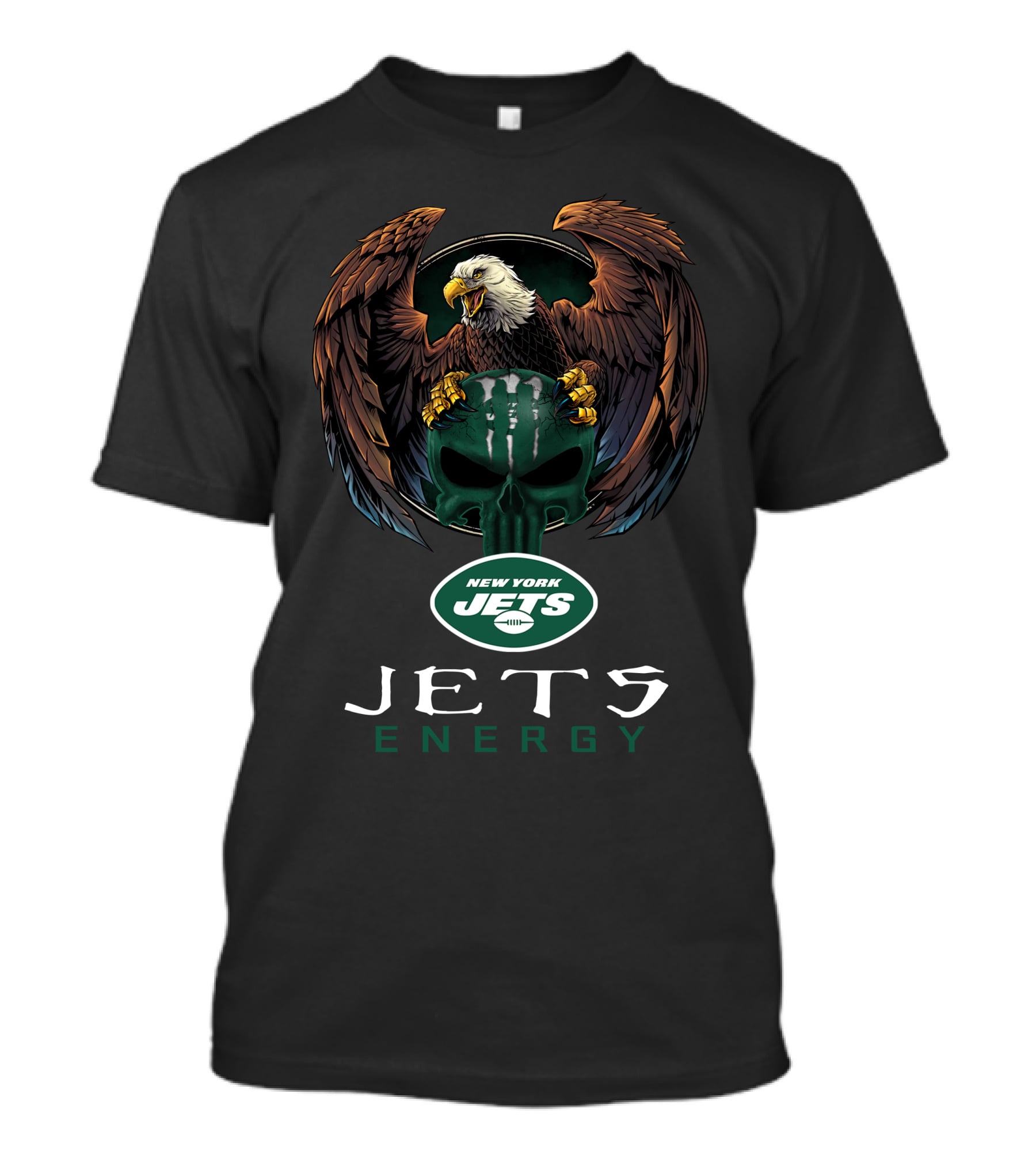 New York Jets Energy Eagle Football Helmet Power T-Shirt