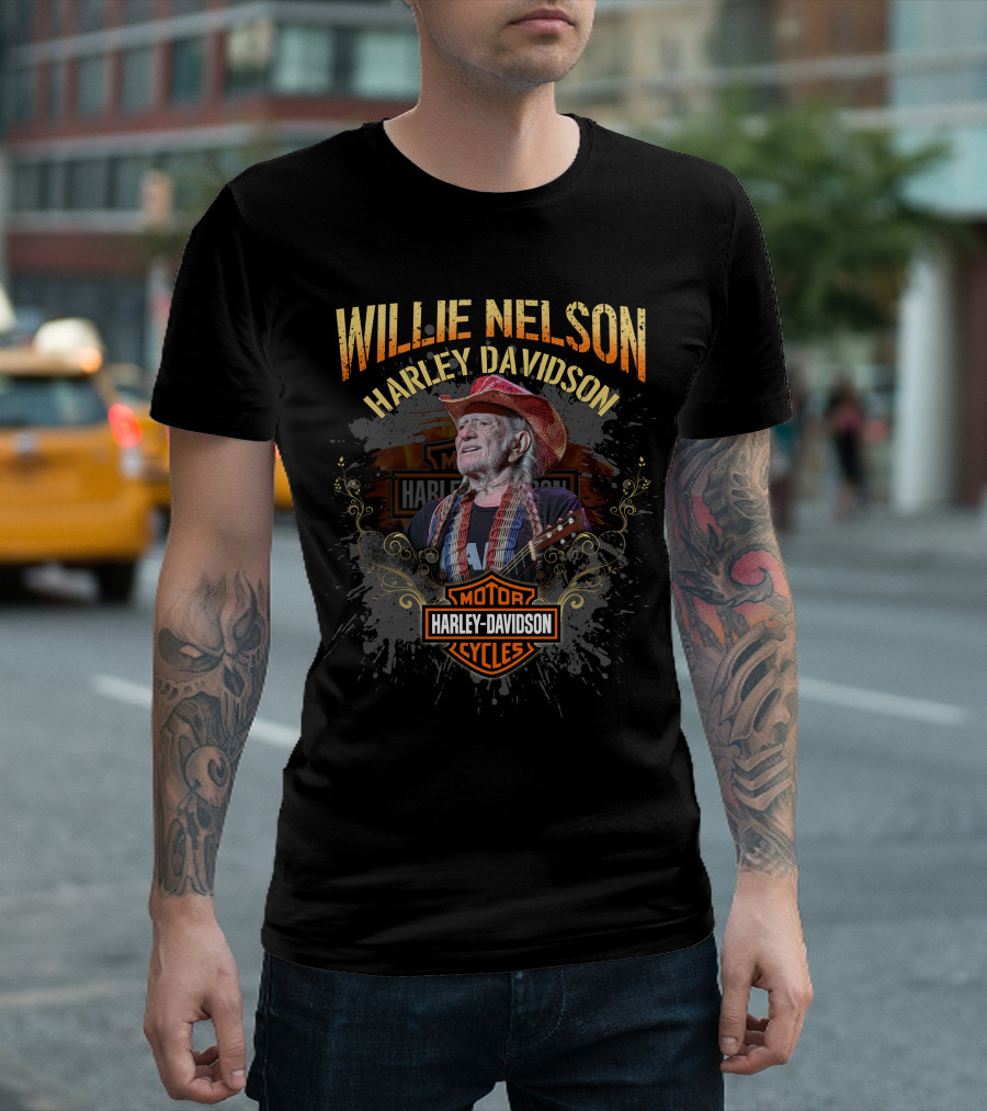 Willie Nelson Harley Davidson Motor Cycles 0224 Hd T-Shirt