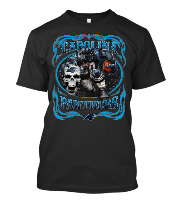 Carolina Panthers Football Panther Skull T-Shirt