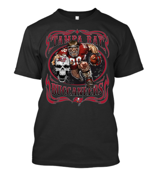 Tampa Bay Buccaneers Football Player Skull T-Shirt