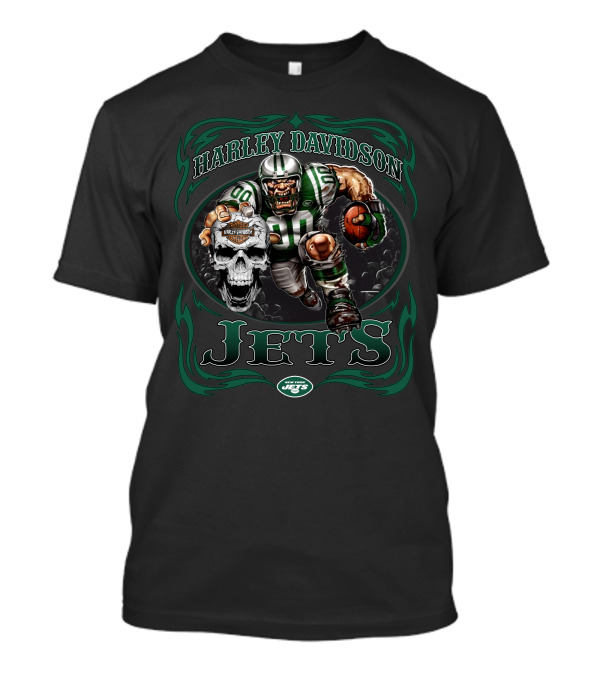 Harley Davidson New York Jets Live To Ride T-Shirt