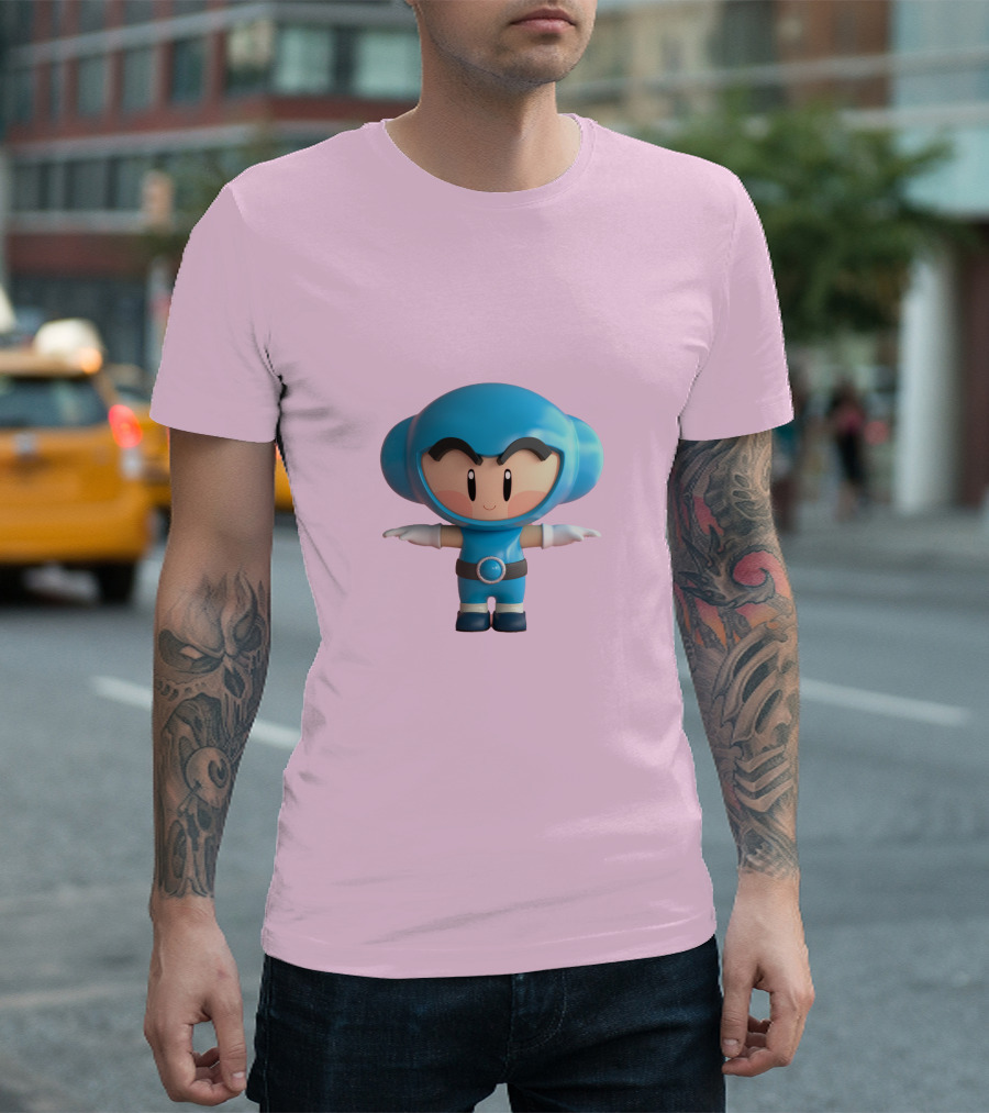 Crazy Arcade Dao Cute Character Blue T-Shirt