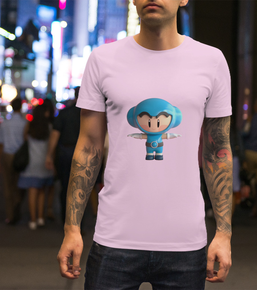 Crazy Arcade Dao Cute Character Blue T-Shirt