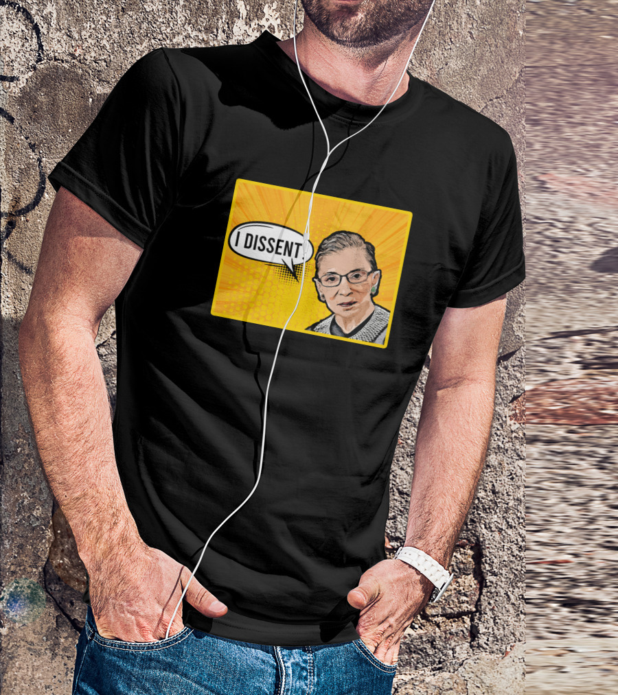 I Dissent Ruth Bader Ginsburg Yellow Pop T-Shirt