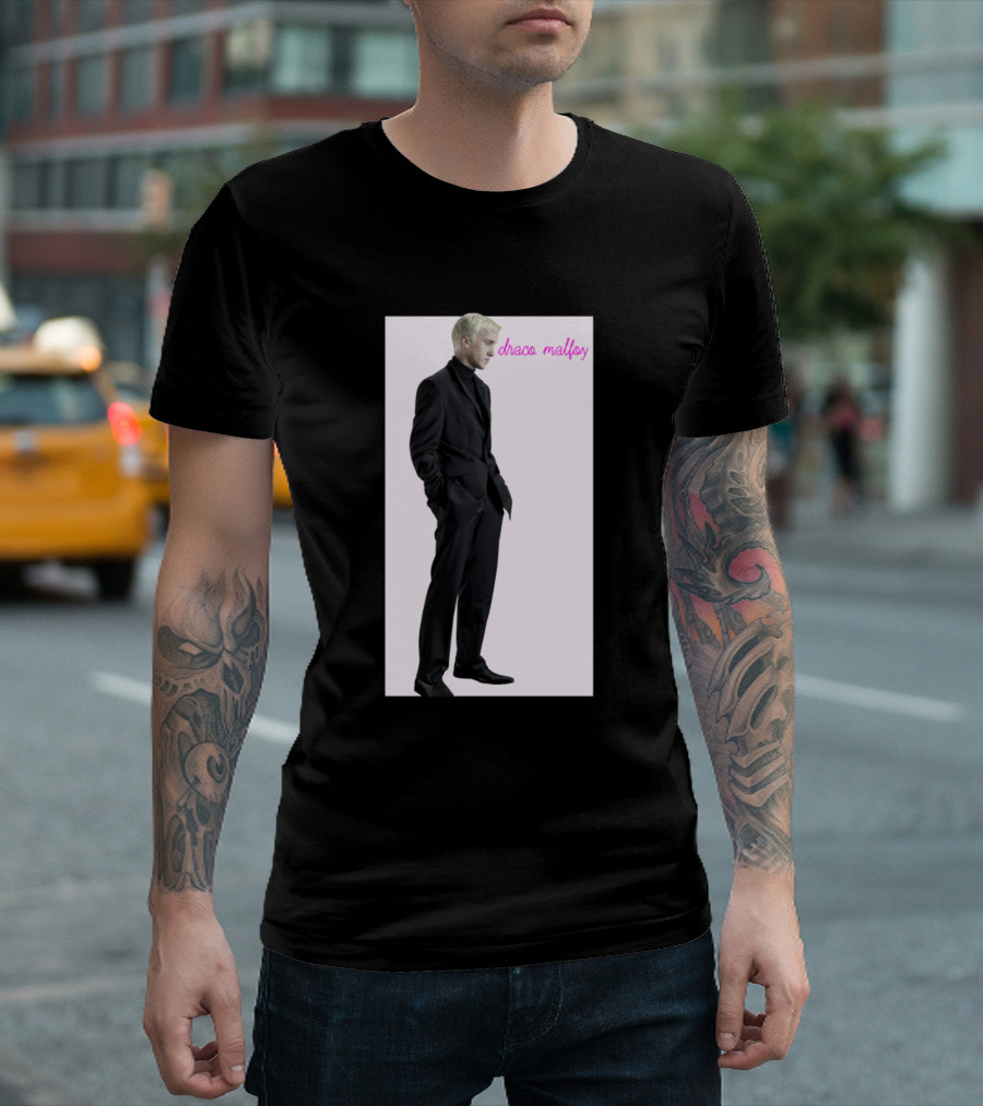 Draco Malfoy Fan Black Suit T-Shirt