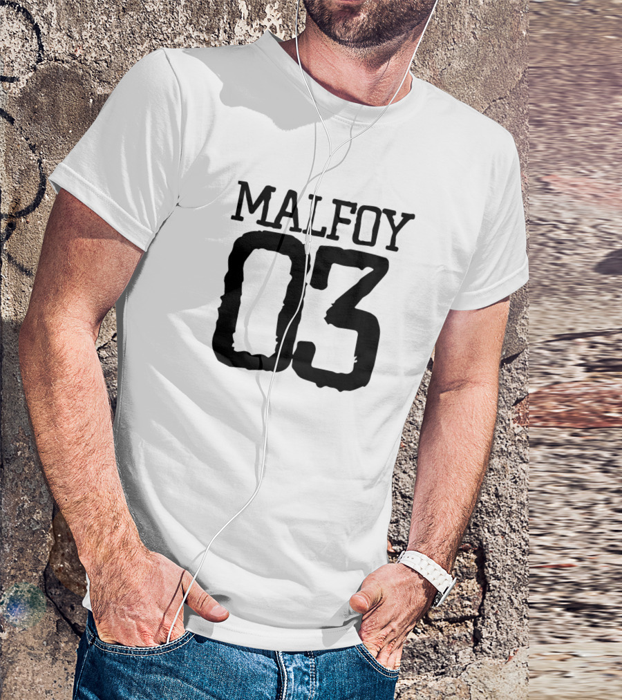 Malfoy 03 Fan Apparel Fandom Number T-Shirt