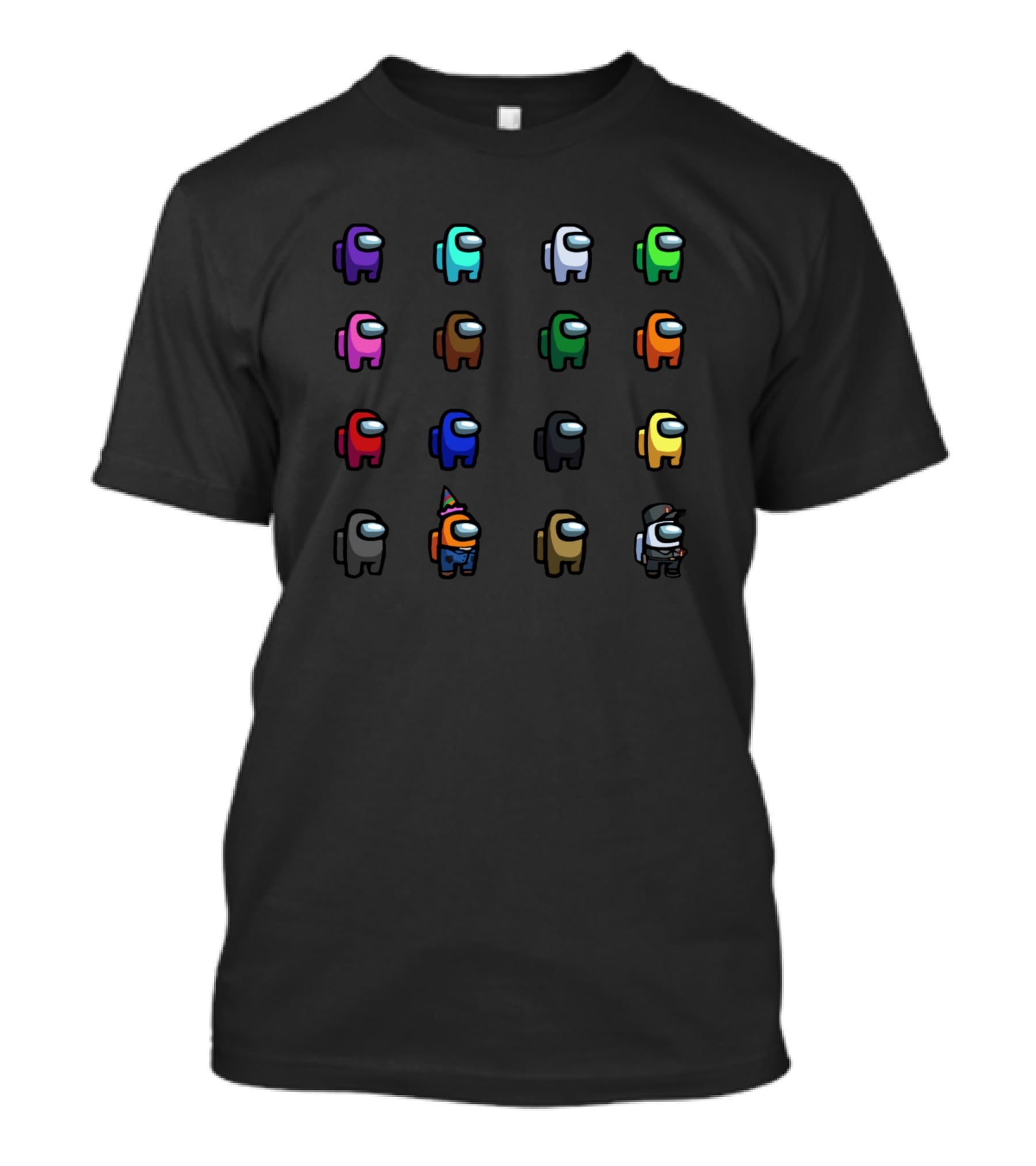 Among Us Crew Set Colorful Characters Collection T-Shirt