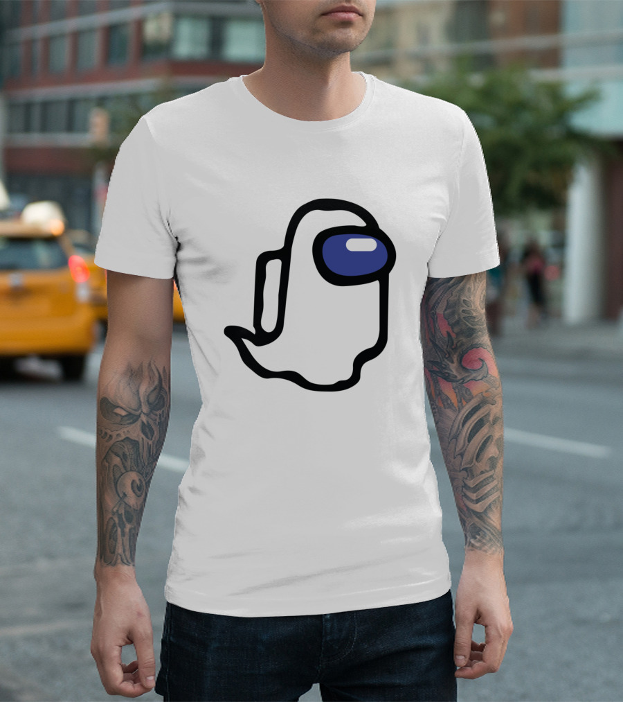 Among Us Ghost Character Minimalist T-Shirt