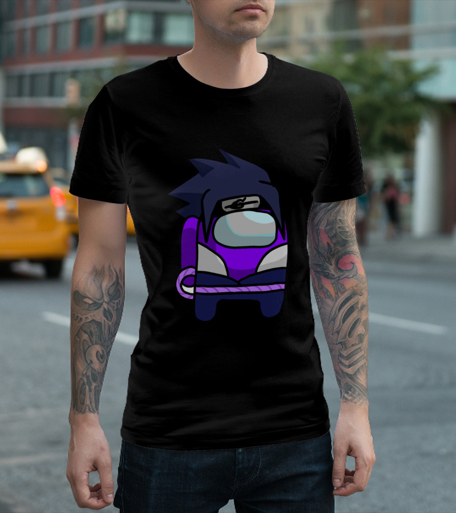 Among Us Ninja Sasuke Crossover Purple Crewmate Warrior T-Shirt