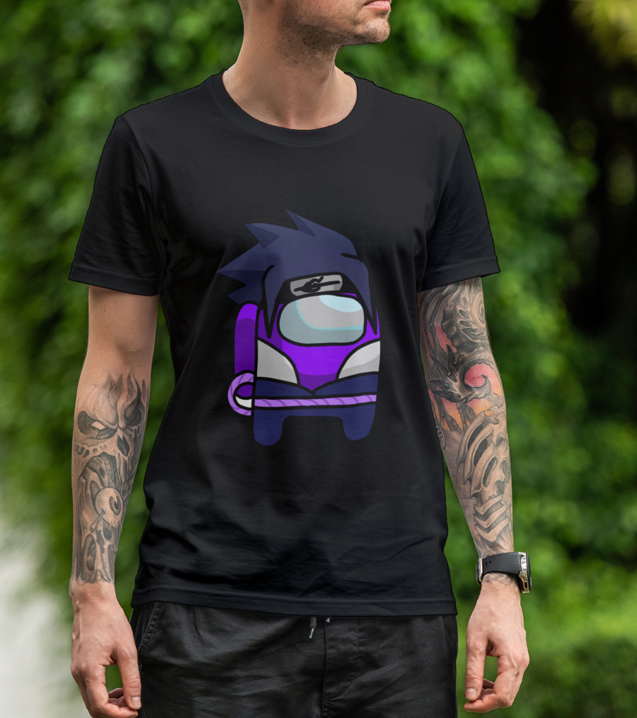 Among Us Ninja Sasuke Crossover Purple Crewmate Warrior T-Shirt
