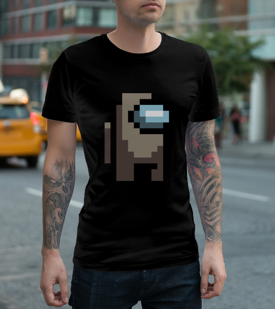 Among Us Game Character Tan Crewmate Pixel T-Shirt