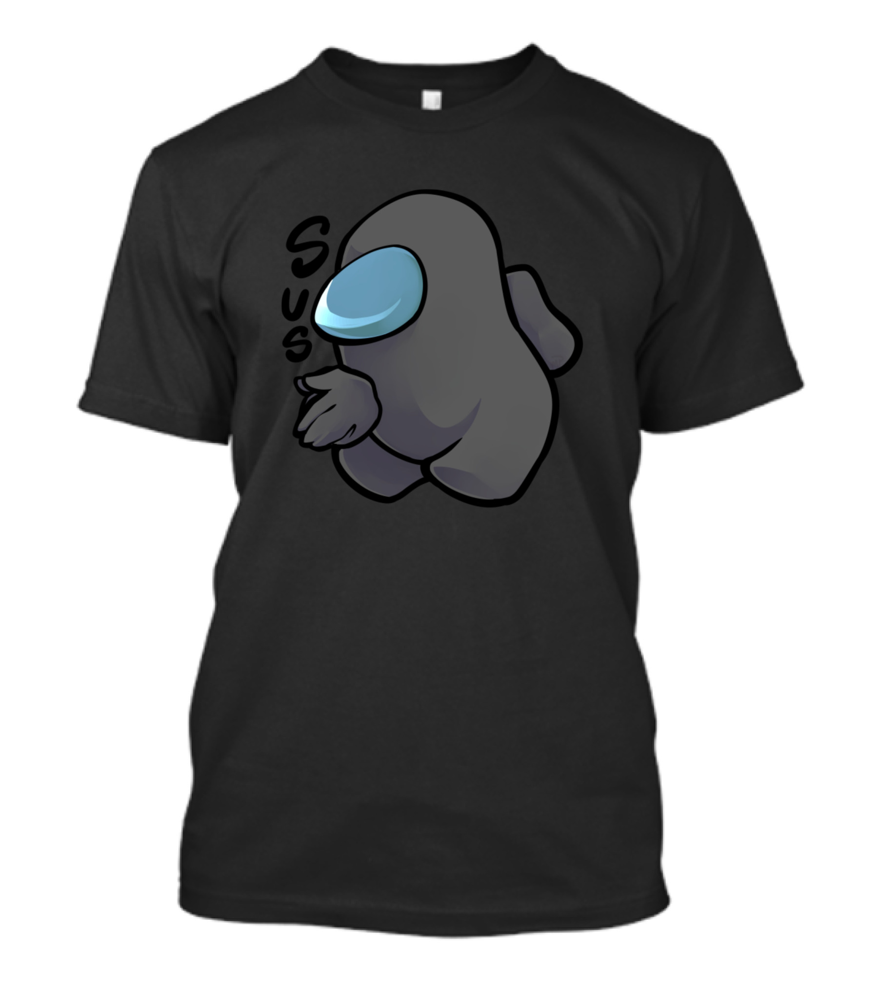 Among Us Sus Crewmate Black T-Shirt
