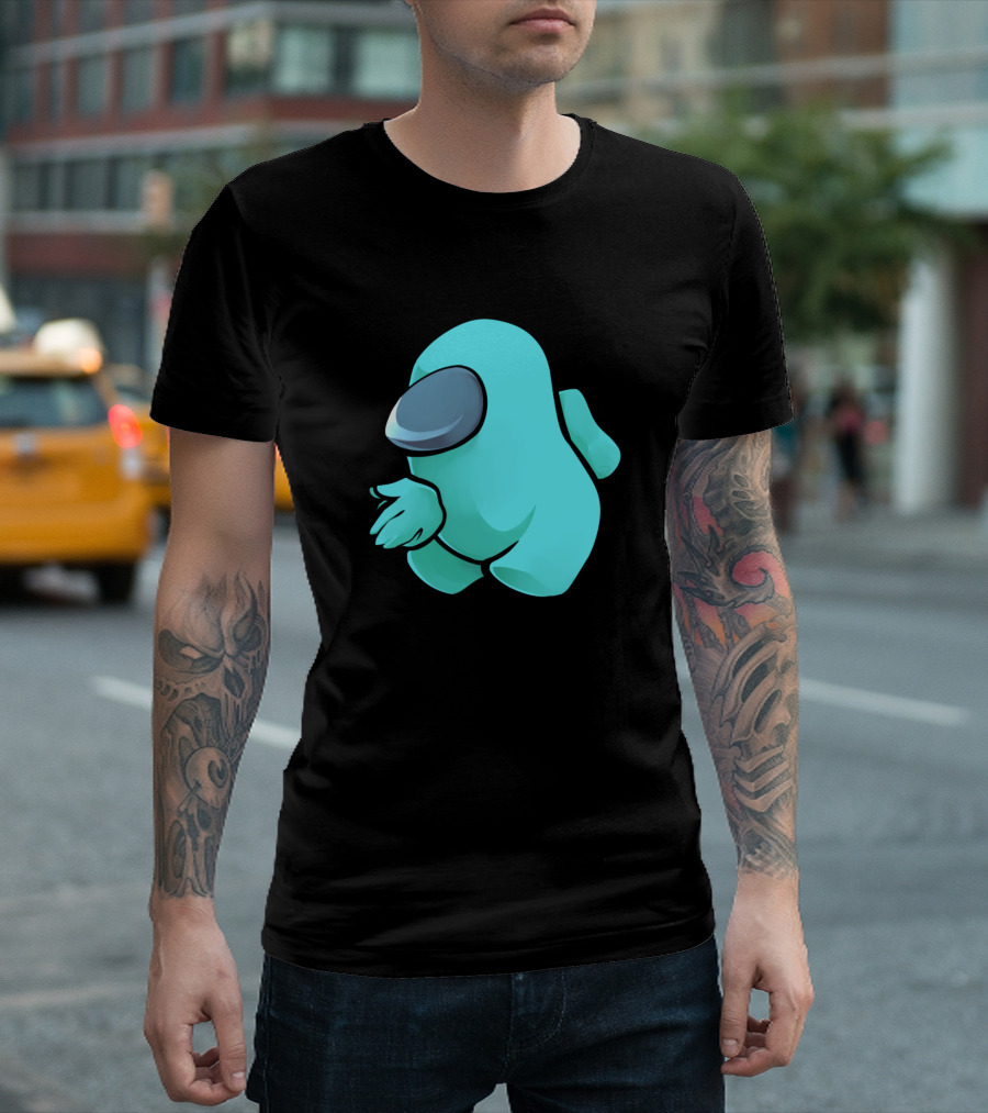 Sus Light Blue Crewmate Character T-Shirt