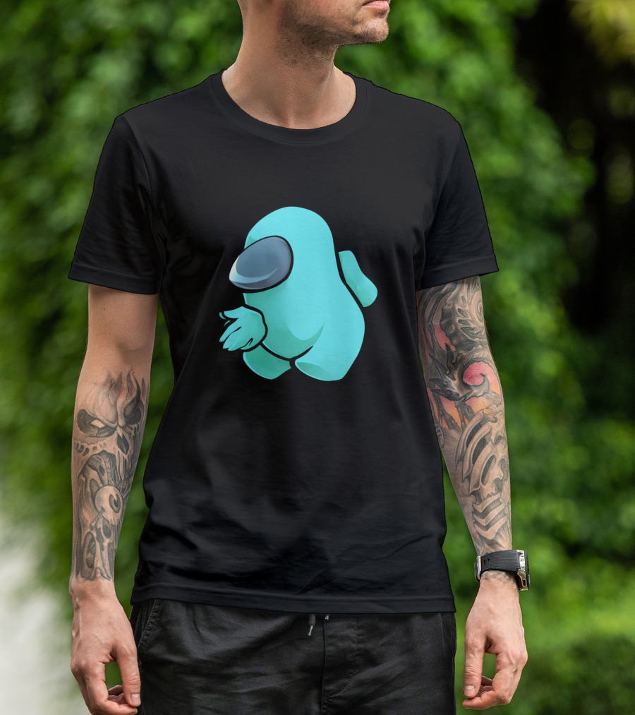 Sus Light Blue Crewmate Character T-Shirt