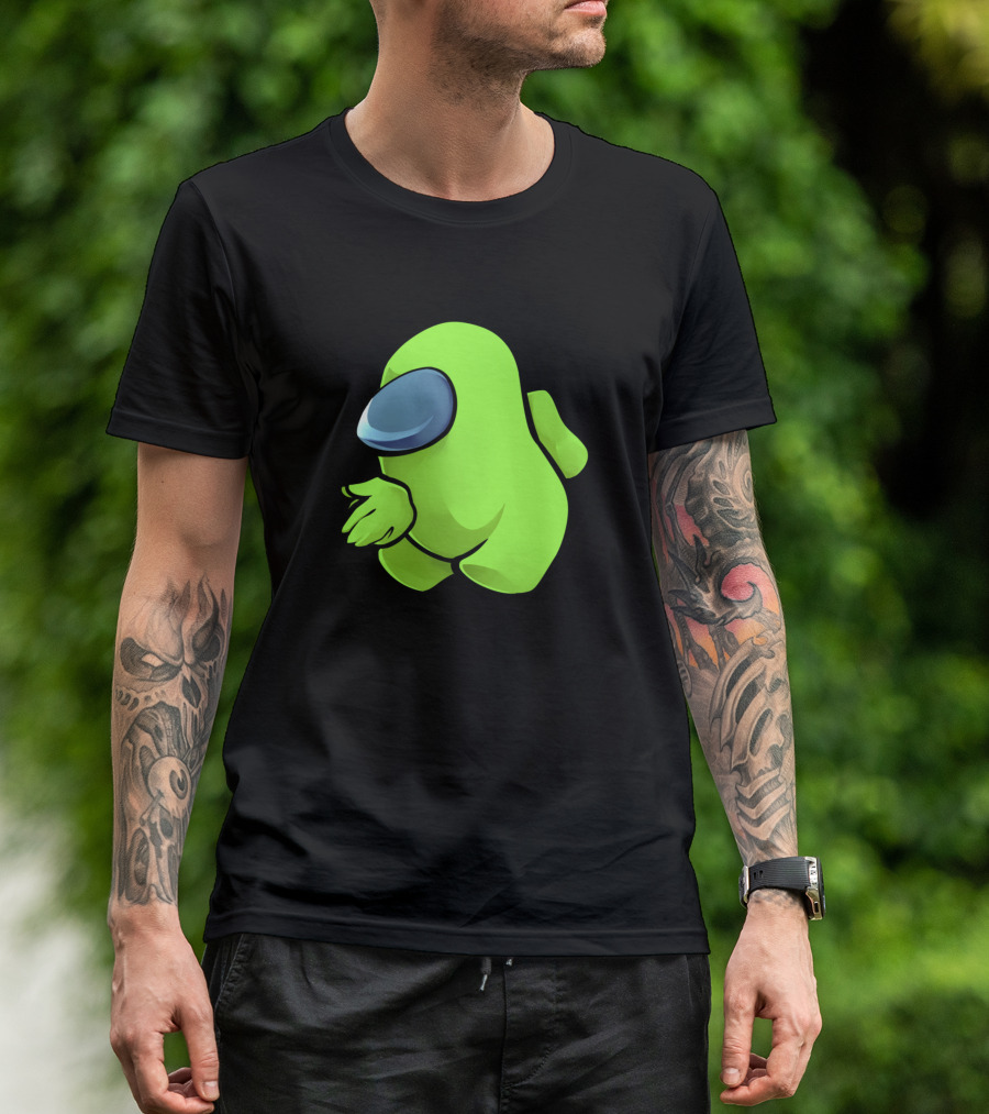 Sus Light Green Crewmate Character T-Shirt