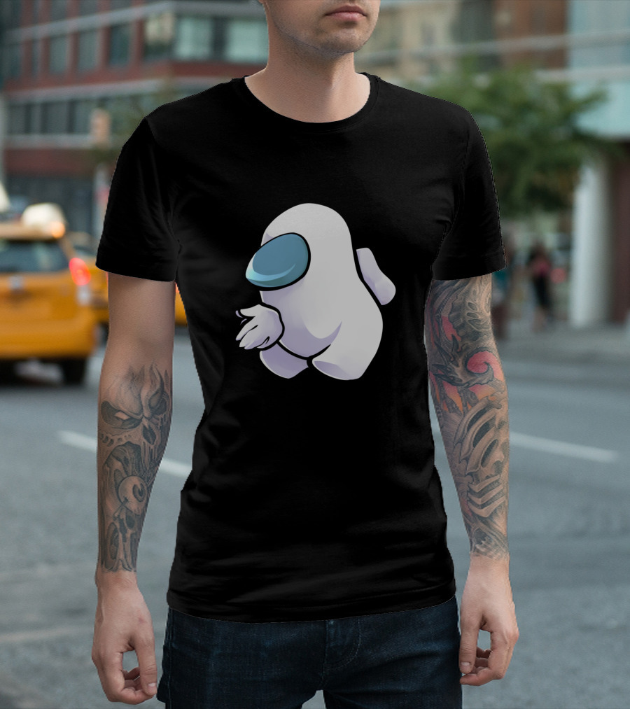 Sus White Among Us Character Crewmate T-Shirt