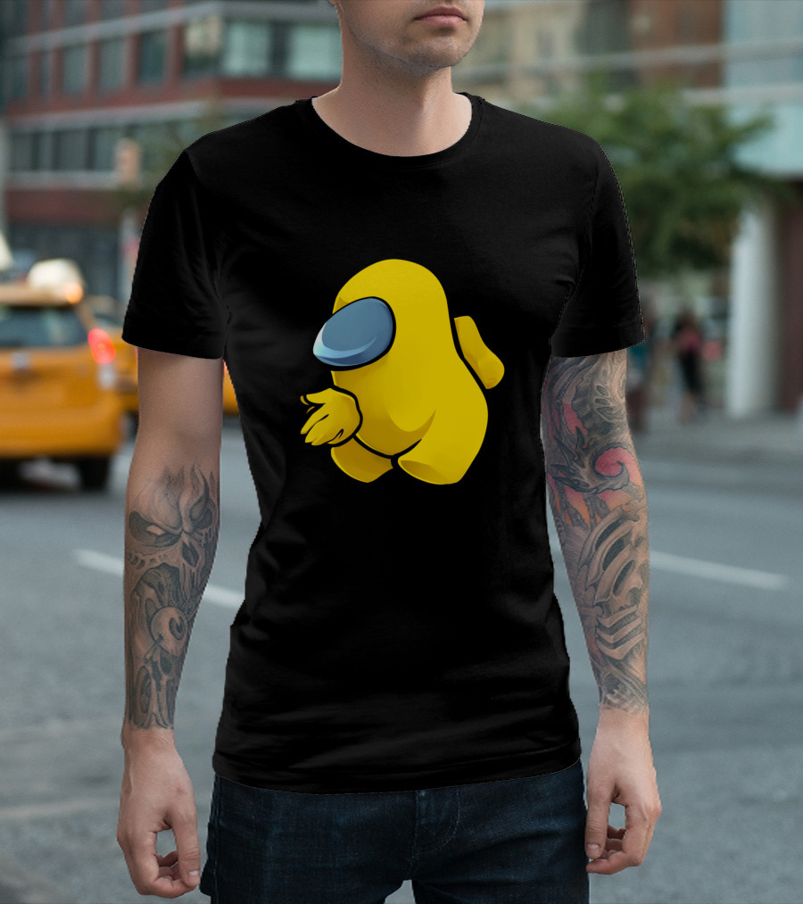 Sus Yellow Among Us Character T-Shirt