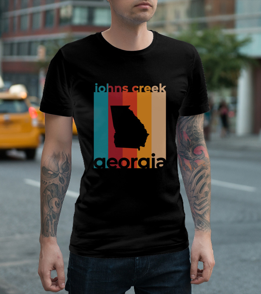 Johns Creek Georgia Retro State T-Shirt