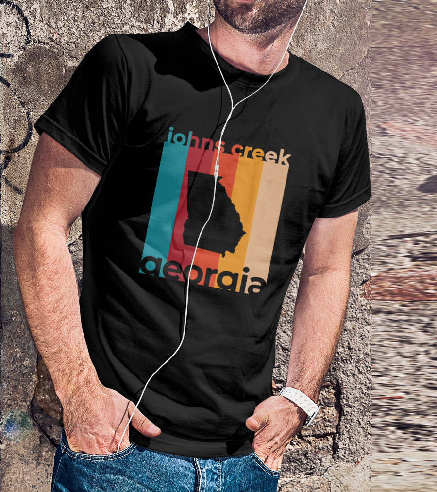 Johns Creek Georgia Retro State T-Shirt