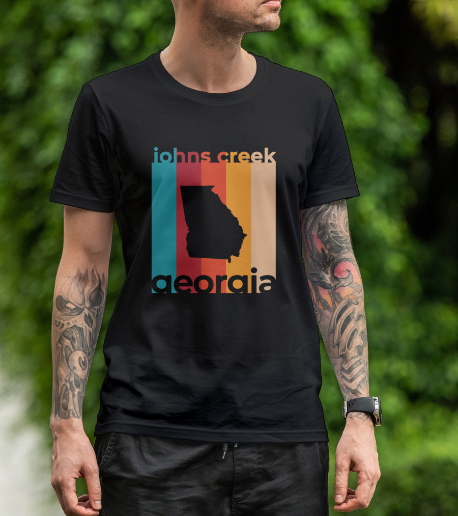 Johns Creek Georgia Retro State T-Shirt
