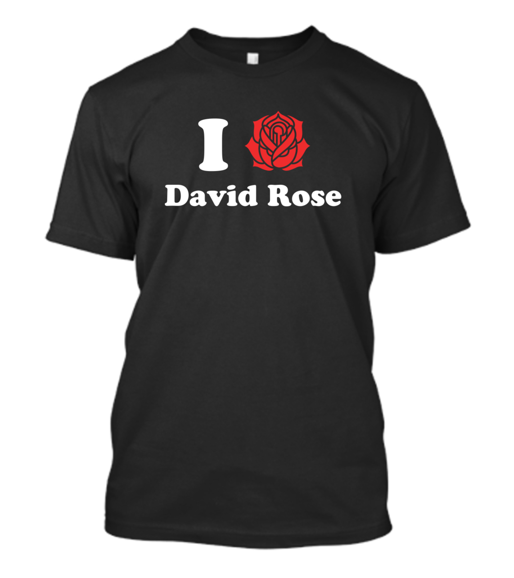I Love David Rose Red Rose Emblem T-Shirt