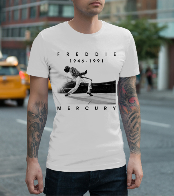 Freddie Mercury 1946-1991 Iconic Stage Performance T-Shirt