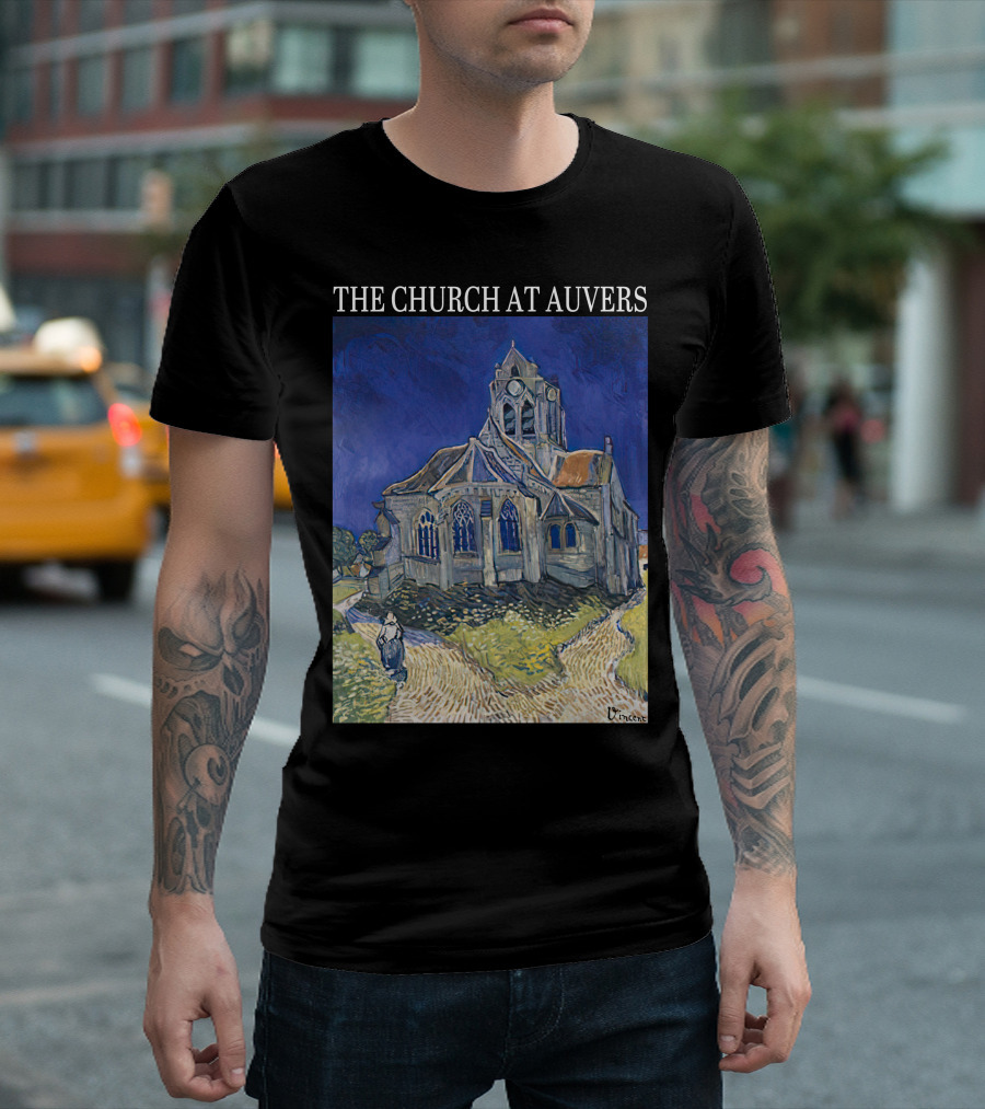 Van Gogh The Church at Auvers Painting by Vincent Van Gogh T-Shirt