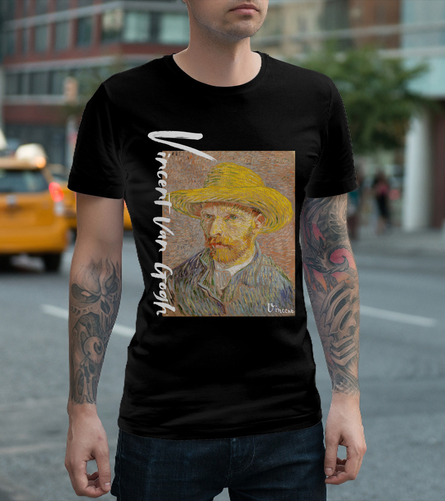 Vincent Van Gogh Self Portrait with Straw Hat Vincent T-Shirt