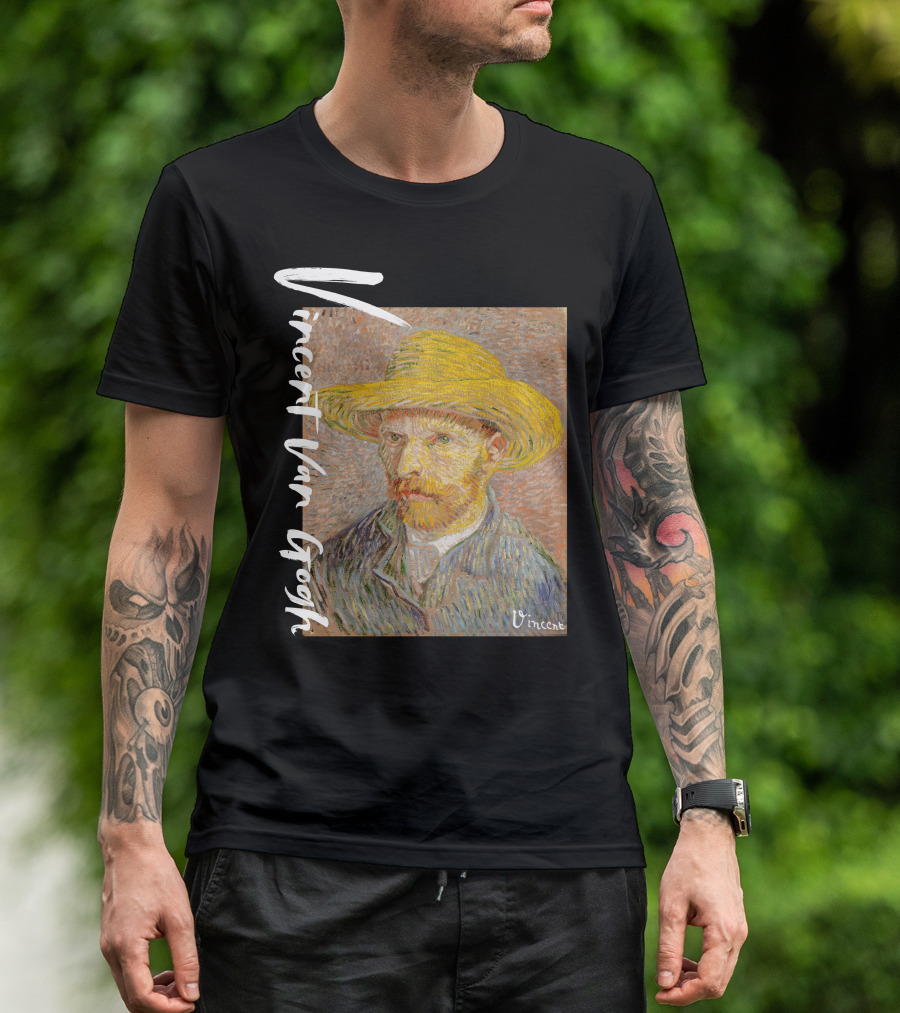 Vincent Van Gogh Self Portrait With Straw Hat Vincent T-Shirt