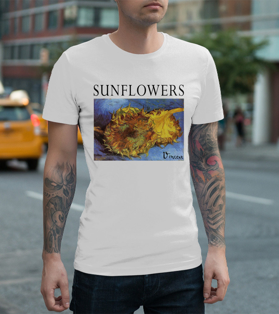 Sunflowers Vincent Van Gogh Painting Vincent Signature T-Shirt