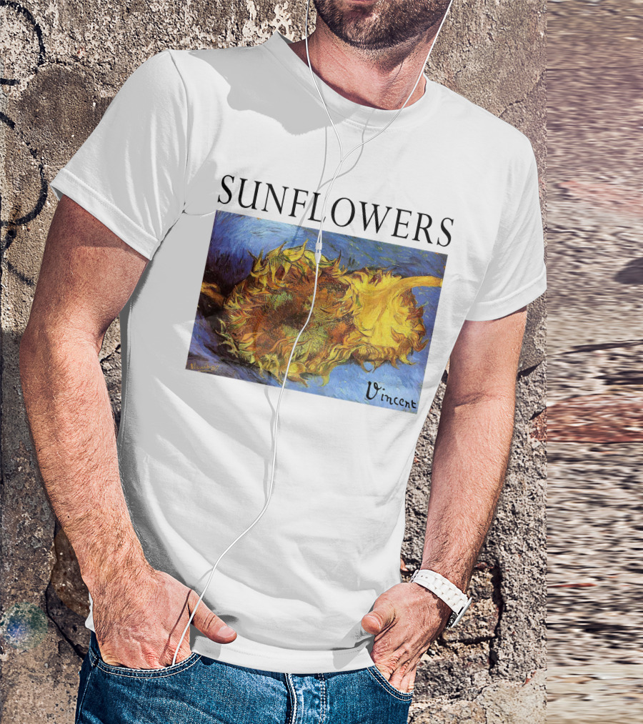 Sunflowers Vincent Van Gogh Painting Vincent Signature T-Shirt