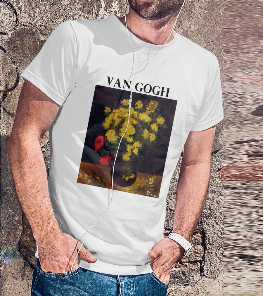 Van Gogh Flowers Red And Yellow Bouquet Vincent T-Shirt