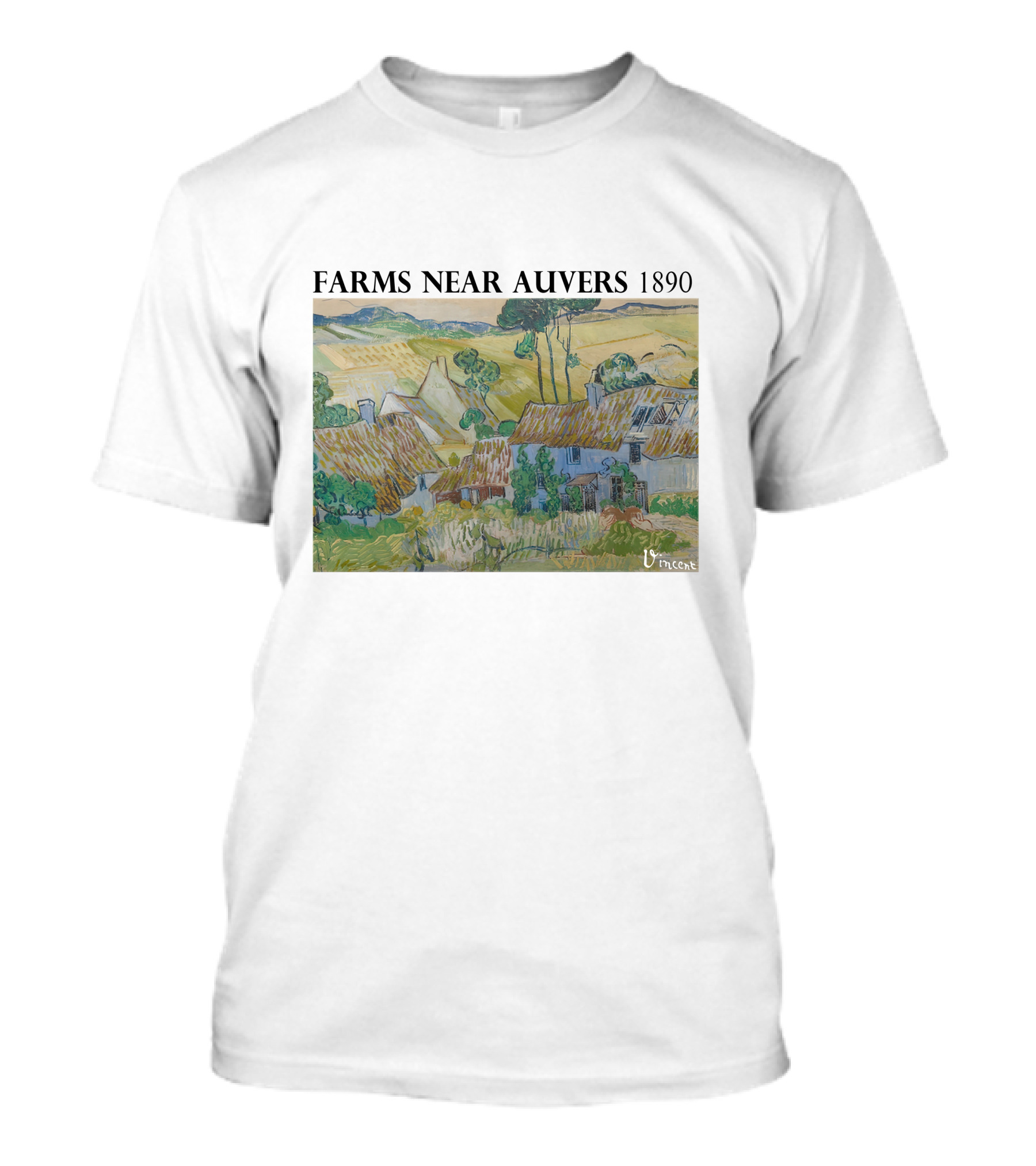 Farms Near Auvers 1890 Vincent Van Gogh T-Shirt
