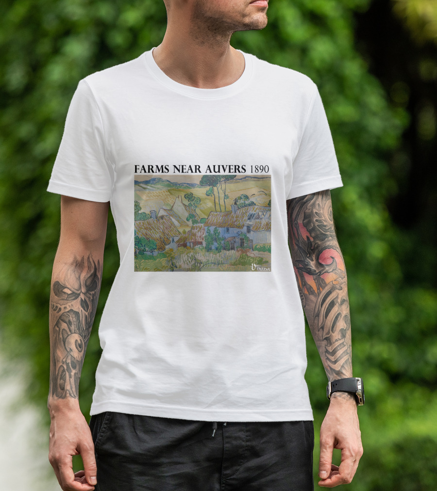 Farms Near Auvers 1890 Vincent Van Gogh T-Shirt