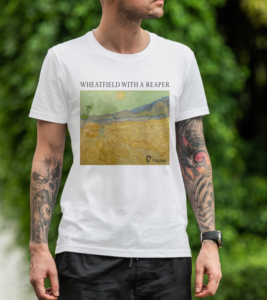 Wheatfield With A Reaper Vincent T-Shirt