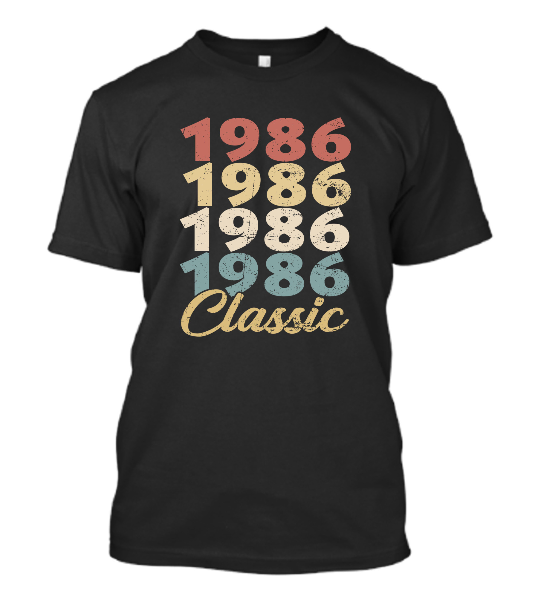 1986 Classic Retro Vintage Numbers T-Shirt